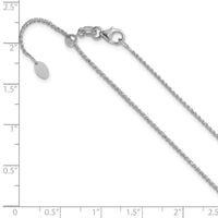 Load image into Gallery viewer, 14K White Gold Adjustable 1.15mm D/C Open Franco Chain
