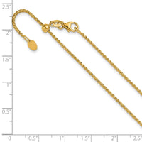 Load image into Gallery viewer, 14K Adjustable 1.4mm D/C Open Franco Chain
