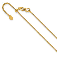 Load image into Gallery viewer, 14K Adjustable 1.4mm D/C Open Franco Chain
