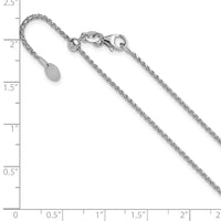 Load image into Gallery viewer, 14K White Gold Adjustable 1.4mm D/C Open Franco Chain
