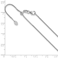 Load image into Gallery viewer, 14K White Gold Adjustable 1.1mm Franco Chain

