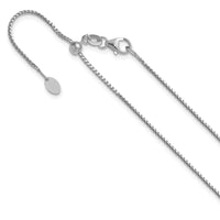 Load image into Gallery viewer, 14K White Gold Adjustable 1.1mm Franco Chain
