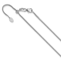 Load image into Gallery viewer, 14K White Gold Adjustable 1.25mm Franco Chain
