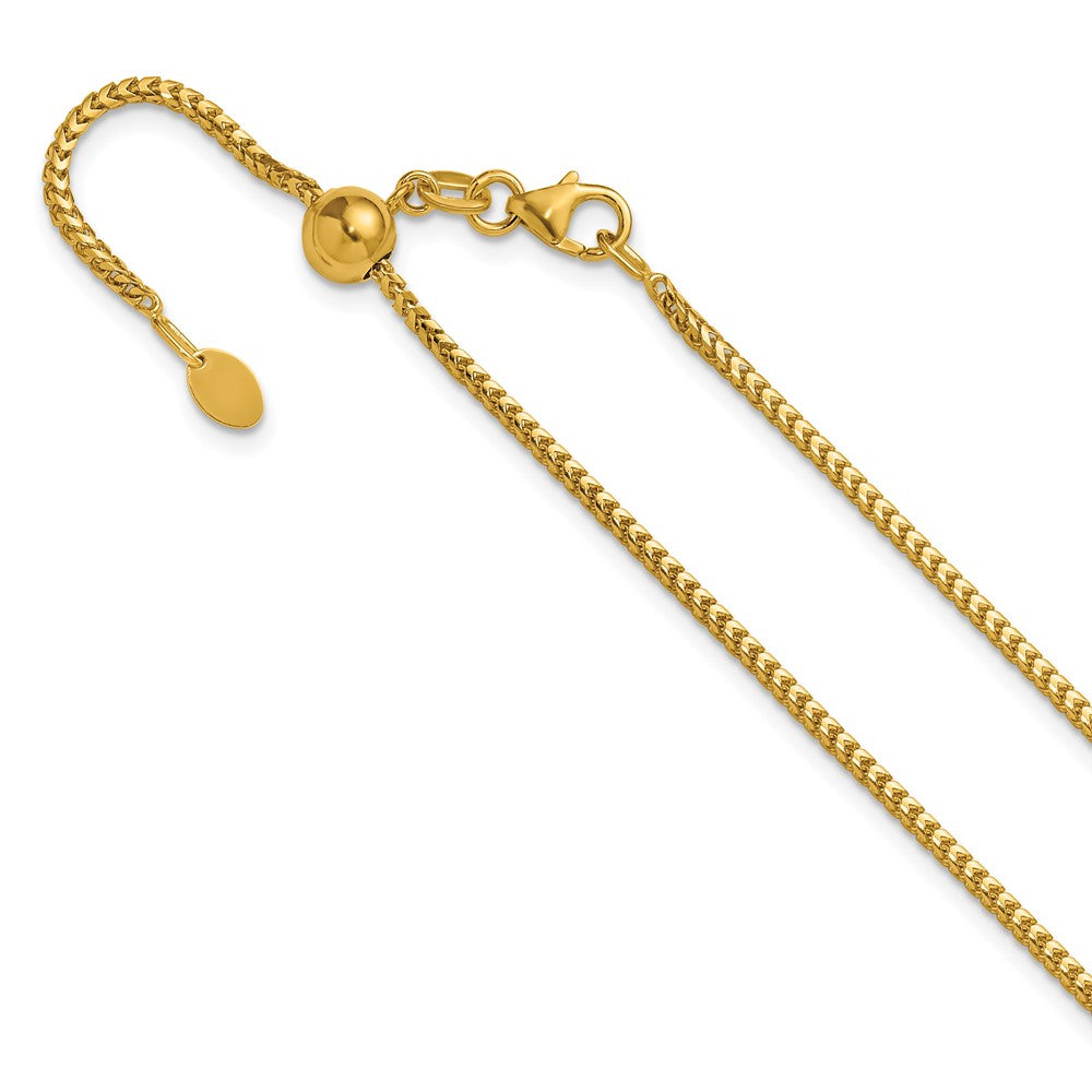 14K Adjustable 1.5mm Franco Chain