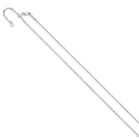 Load image into Gallery viewer, 14K White Gold Adjustable 1.3mm Flat Cable Chain
