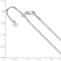 Load image into Gallery viewer, 14K White Gold Adjustable 1.3mm Flat Cable Chain
