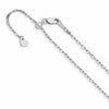 14K White Gold Adjustable 1.3mm Flat Cable Chain
