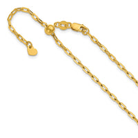 Load image into Gallery viewer, 14K Adjustable 2mm Flat Cable Chain
