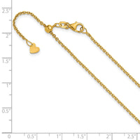 Load image into Gallery viewer, 14K Adjustable  1.4mm D/C Cable Chain
