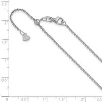 Load image into Gallery viewer, 14K White Gold Adjustable  1.4mm D/C Cable Chain
