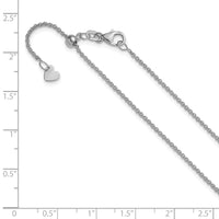 Load image into Gallery viewer, 14K White Gold Adjustable 1.4mm Round Cable Chain
