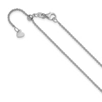 Load image into Gallery viewer, 14K White Gold Adjustable 1.4mm Round Cable Chain

