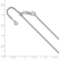 Load image into Gallery viewer, 14K White Gold Adjustable 1.65mm Round Cable Chain
