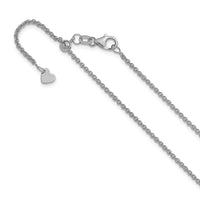 Load image into Gallery viewer, 14K White Gold Adjustable 1.65mm Round Cable Chain
