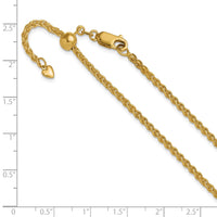 Load image into Gallery viewer, 14K Adjustable 2.5mm Semi-solid Spiga Chain
