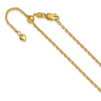 Load image into Gallery viewer, 14K Adjustable 1.65mm Semi-Solid D/C Cable Chain
