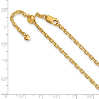 Load image into Gallery viewer, 14K Adjustable 2.75mm Semi-Solid D/C Cable Chain
