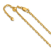 Load image into Gallery viewer, 14K Adjustable 2.75mm Semi-Solid D/C Cable Chain
