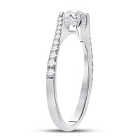 Load image into Gallery viewer, 14kt White Gold Round Diamond Solitaire Bridal Wedding Engagement Ring 3/4 Cttw
