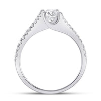Load image into Gallery viewer, 14kt White Gold Round Diamond Solitaire Bridal Wedding Engagement Ring 3/4 Cttw
