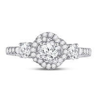 Load image into Gallery viewer, 14kt White Gold Round Diamond Solitaire Bridal Wedding Engagement Ring 1 Cttw

