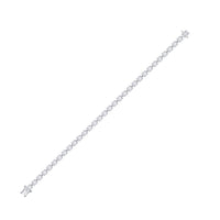 Load image into Gallery viewer, 14kt White Gold Womens Round Diamond Cluster Tennis Bracelet 3 Cttw
