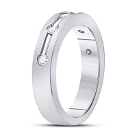 Load image into Gallery viewer, 14kt White Gold Womens Round Diamond Wedding Band 1/4 Cttw
