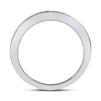 Load image into Gallery viewer, 14kt White Gold Womens Round Diamond Wedding Band 1/4 Cttw
