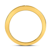 Load image into Gallery viewer, 14kt Yellow Gold Womens Round Diamond Wedding Band 1/4 Cttw
