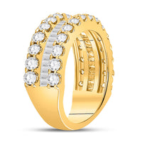 Load image into Gallery viewer, 14kt Yellow Gold Womens Baguette Diamond Anniversary Ring 2-5/8 Cttw
