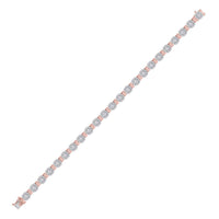 Load image into Gallery viewer, 14kt Rose Gold Womens Round Diamond Link Bracelet 2-1/5 Cttw
