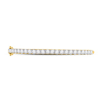 Load image into Gallery viewer, 14kt Yellow Gold Womens Round Diamond Bangle Bracelet 3 Cttw
