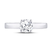Load image into Gallery viewer, 14kt White Gold Womens Round Diamond Solitaire Bridal Wedding Engagement Ring 3/4 Cttw
