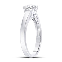 Load image into Gallery viewer, 14kt White Gold Womens Round Diamond Solitaire Bridal Wedding Engagement Ring 3/4 Cttw
