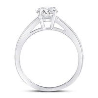 Load image into Gallery viewer, 14kt White Gold Womens Round Diamond Solitaire Bridal Wedding Engagement Ring 3/4 Cttw

