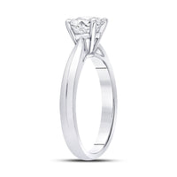 Load image into Gallery viewer, 14kt White Gold Womens Round Diamond Solitaire Bridal Wedding Engagement Ring 3/4 Cttw
