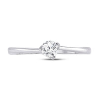 Load image into Gallery viewer, 14kt White Gold Womens Round Diamond Solitaire Bridal Wedding Engagement Ring 1/4 Cttw
