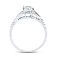 Load image into Gallery viewer, 14kt White Gold Round Diamond Solitaire Bridal Wedding Engagement Ring 1 Cttw
