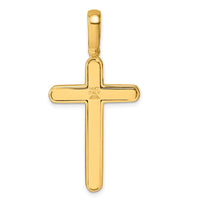 Load image into Gallery viewer, Herco 14K Two-tone Polished &amp; Textured Latin Crucifix Cross Pendant
