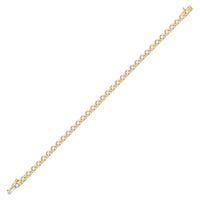Load image into Gallery viewer, 10kt Two-tone Gold Womens Round Diamond Tennis Bracelet 2 Cttw
