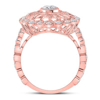 Load image into Gallery viewer, 14kt Rose Gold Round Diamond Solitaire Bridal Wedding Engagement Ring 1 Cttw
