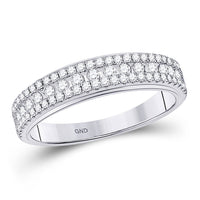 Load image into Gallery viewer, 14kt White Gold His Hers Round Diamond Solitaire Matching Wedding Set 2 Cttw
