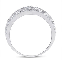 Load image into Gallery viewer, 14kt White Gold Womens Round Diamond Filigree Fashion Ring 5/8 Cttw

