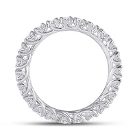 Load image into Gallery viewer, 14kt White Gold Womens Round Diamond Eternity Wedding Band 2 Cttw
