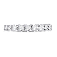 Load image into Gallery viewer, 14kt White Gold Womens Round Diamond Classic Eternity Ring 2-1/3 Cttw
