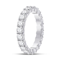 Load image into Gallery viewer, 14kt White Gold Womens Round Diamond Classic Eternity Ring 2-1/3 Cttw
