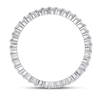 Load image into Gallery viewer, 14kt White Gold Womens Round Diamond Eternity Wedding Band 1/2 Cttw
