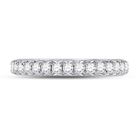 Load image into Gallery viewer, 14kt White Gold Womens Round Diamond Eternity Wedding Band 1 Cttw
