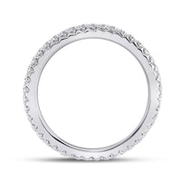 Load image into Gallery viewer, 14kt White Gold Womens Round Diamond Eternity Wedding Band 5/8 Cttw
