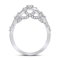 Load image into Gallery viewer, 14kt White Gold Oval Diamond Halo Bridal Wedding Engagement Ring 1 Cttw
